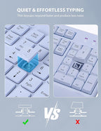 Wireless Keyboard and Mouse Combo - Full-Sized Ergonomic Keyboard with Wrist Rest, Phone Holder, Sleep Mode, Silent 2.4GHz Cordless Keyboard Mouse Combo for Laptop, Computer, PC, Mac, Windows -Trueque