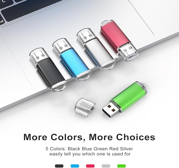 TOPESEL 16GB 10 Pack USB Flash Drive Flash Drive 2.0 Memory Stick Fold Storage Thumb Stick Jump Drive Pen Swivel Design for PC laptops, Tablets, TVs, car Audio (5 Mixed Colors)