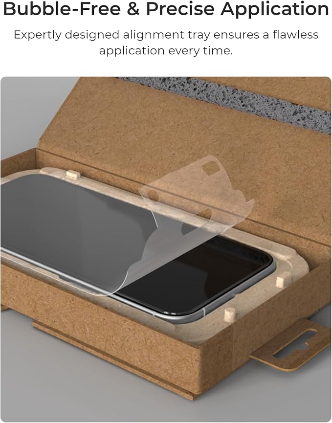 iOttie Terra iPhone 16 Pro Max Tempered Glass Screen Protector Military Grade 9H Hardness Shatterproof Scratch Resistant, Edge to Edge Protection Easy Bubble Free Install, 2 Pack