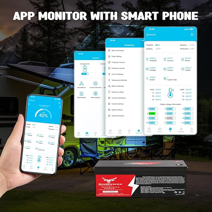 12V 600Ah Lithium LiFePO4 Battery with 250A BMS Grade A Cells Deep Cycle Rechargeable Battery,10000+ Cycles,Perfect for Golf Cart,Off Grid Applications (12.8V 600Ah-BLU)