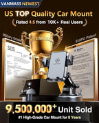 【2025 MAX Stable & Durable】Car Phone Holder VANMASS【Ultimate Military-Grade Suction】Cell Mount Truck Stand Cradle for Dashboard Windshield Vent for iPhone 16 Pro Max 15 14 13 12 Samsung S24 Android