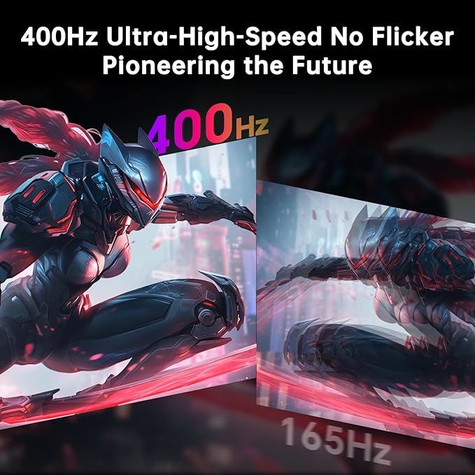 KTC 24.5 inch 400Hz 240Hz Gaming Monitor | Fast IPS 1ms | FHD 1080P Monitor | HDR 400 128% sRGB | HDMI x2, DP x2 |Tilt Adjustability Silver-Gray VESA 360Hz Monitors H25X7