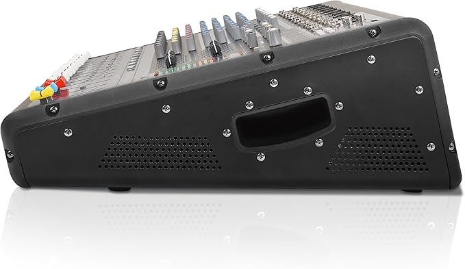 Sound Town 10-Channel 2x800W Powered Mixer w/ 2 Bus, DSP effects, USB, MP3, Dual 7-band EQ, Phantom Power (TRITON-102PW)