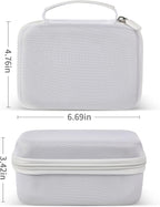 Case Compatible with Phomemo M110 Label Maker - Portable Mini Bluetooth Thermal Label Maker Carrying Storage Bag for Printer Labels, USB Cable and Accessories (Box Only) - White