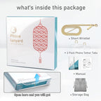 Metal Phone Chain, Crossbody Detachable Phone Lanyard with 1*Wrist Strap & 2* Tether Tabs for iPhone and Smartphones (Gold,Long)