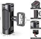 SmallRig Mini Side Handle Handgrip with Dual 1/4"-20 Screw Mount for Mirrorless Digital Camera DSLR Camera Small Camera Cage Built-in Wrench, Up and Down Adjustable, Pack of 2-4957