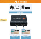 J-Tech Digital HDMI Splitter 1 in 2 Out 4K 60Hz Multi-Resolution Output (MRO) HDMI 2.0 Splitter Supports Downscale HDR HDR10 / Dolby Vision 4K@60Hz 4:4:4 HDCP2.3 2.2 (JTECH-4KSP2)
