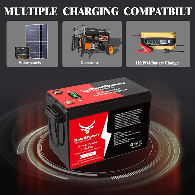 12V 300Ah Golf Cart Lithium LiFePO4 Battery with 200A BMS Grade A Cells Deep Cycle Rechargeable Battery,10000+ Cycles,Perfect for Golf Cart,Off Grid Applications (12.8V 300Ah)