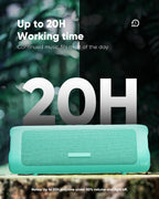 Bluetooth Speaker with HD Sound, Portable Wireless, IPX5 Waterproof, Up to 20H Playtime, TWS Pairing, BT5.3, for Home/Party/Outdoor/Beach, Stocking Stuffers, White Elephant Gifts for Adults (Teal)
