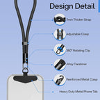 Kaptron Adjustable Phone Wrist Strap - Universal Cell Phone Lanyard Wrist Strap with Lanyard Patches