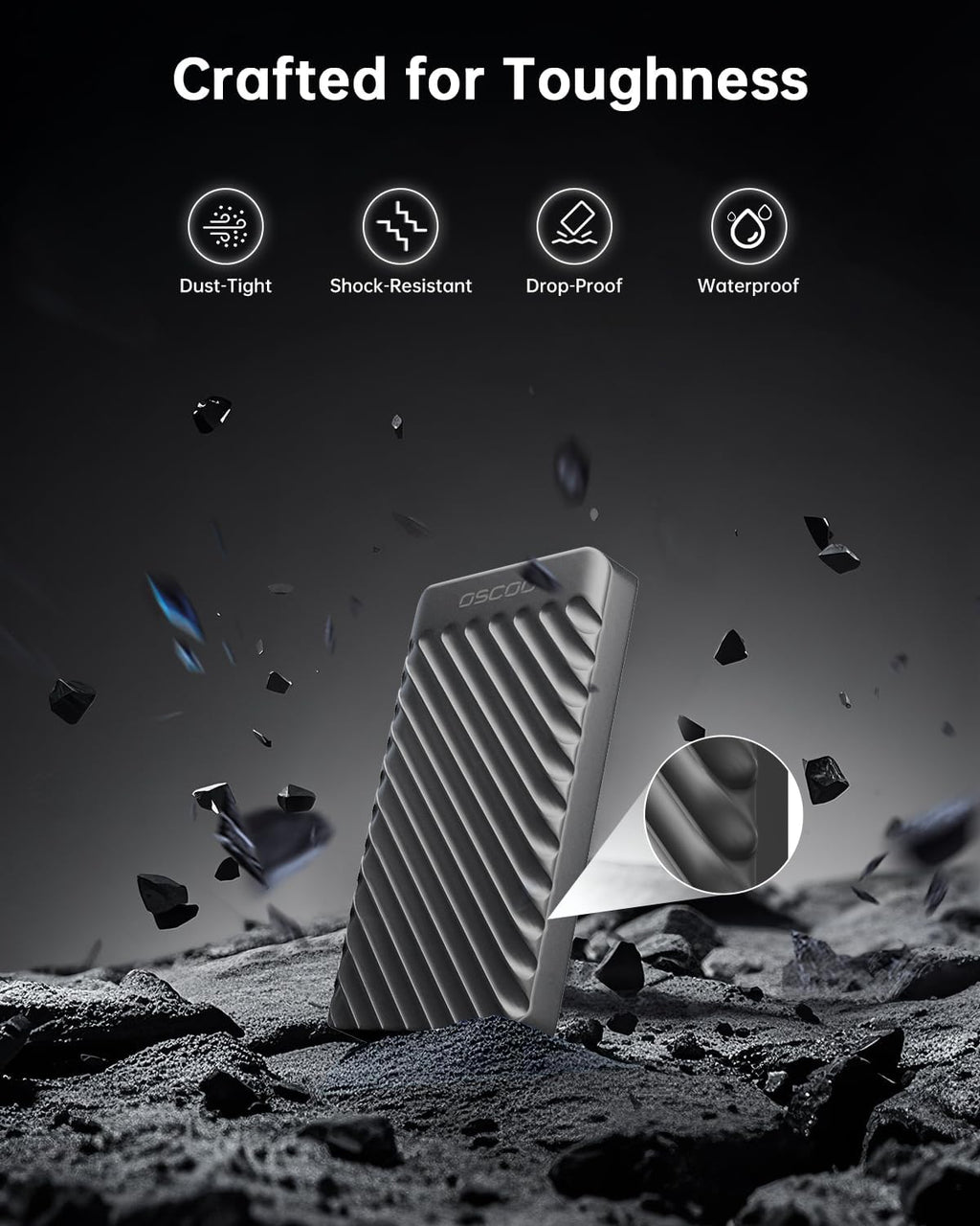 2TB Portable SSD – USB 3.2 Gen 2x2 External Solid State Drive, Up to 2000MB/s, Dual USB-C & USB-A, Compatible with Smartphones, Laptops, Tablets, Smart TVs, Cameras, Game Consoles