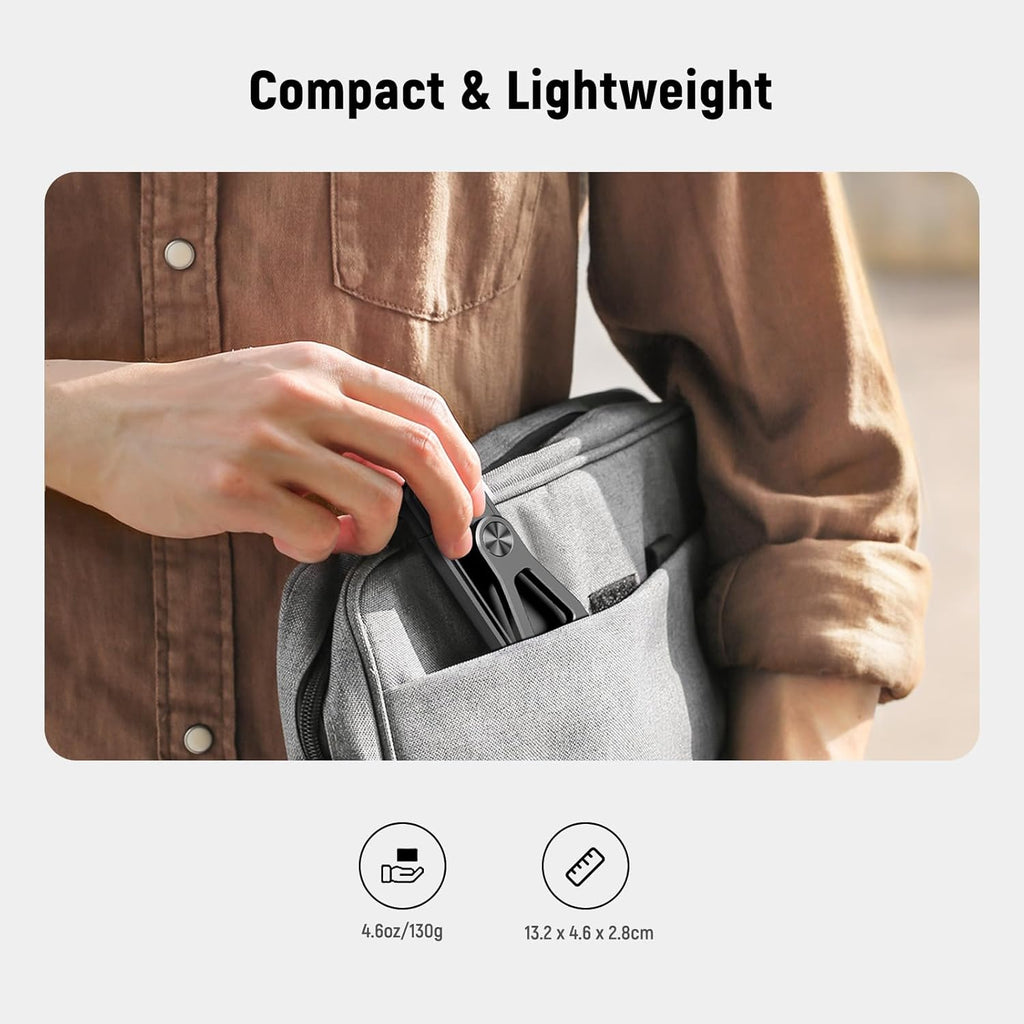 Neewer Metal Phone Tripod Mount with Cold Shoe Mount NATO Clamp Compatible with DJI RS4 RS3 Pro RS2 RSC2 Gimbal Stabilizer, 180° Tilt Phone Clip Holder Compatible with iPhone 15 Pro Camera Cage, GA010