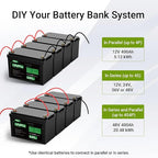 HQST LiFePO4 Battery 100ah Lithium Battery, 12V Lithium Iron Phosphate Battery Deep Cycle Marine Battery, 10 Year Lifetime with Low & High Temp Protection for RV, Trolling Motor, Boat-4 Pack