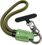 Handmade Cowhide Leather Phone Wrist Strap,Universal Adjustable Key Lanyard,Stylish Wristlet Keychains for Women&Men