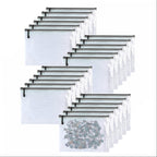 Oaimyy-24PCS-9 x 12" inches-Mesh Zipper Pouch, Plastic Zip File Folders Puzzle Bags for Organizing,for Office Supplies,Travel,Home Storage-Black