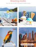 Hanpusen Rechargeable Camera Remote Control for Canon - Wireless Shutter Release with OLED Screen Compatible with R8, R6 II, R100, R50, R10, M50, SL3, R3, R5, R6, RP, R;Replaces Canon BR-E1(Black)