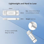 3.0 USB C Flash Drive, USB-A & Type-C OTG Thumb Stick, Dual Memory Sticks Compatible with PC/Laptop/Type C Cell Phone and Tablet (Silver/Blue, 128GB)