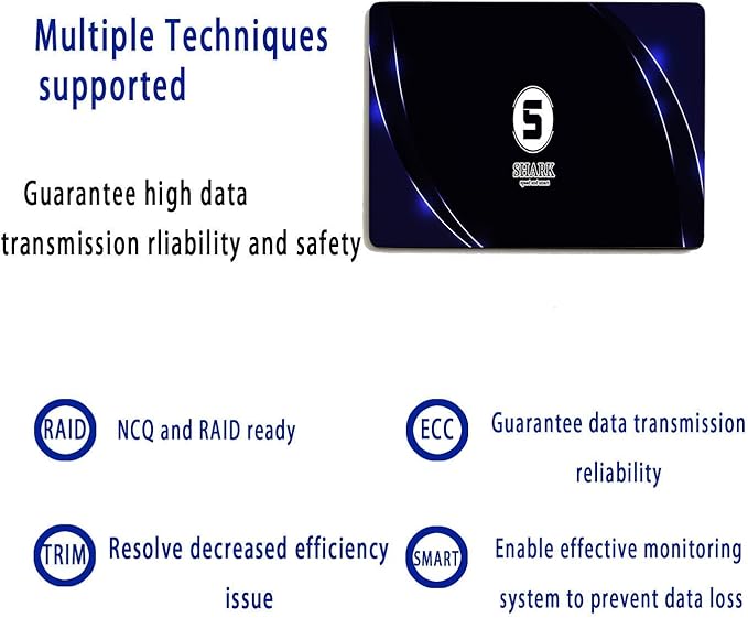 SSD SATA 2.5" 64GB Shark Speed Internal Solid State Drive High Performance Hard Drive for Desktop Laptop SATA III 6Gb/s(64GB, 2.5''-SATA3)