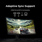 Deco Gear 34" 3440x1440 21:9 Ultrawide Curved Monitor, 180Hz, HDR10, 4000:1 Contrast Ratio, 99% sRGB, 16.7 Million Colors, Adaptive Sync, Blue Light Reduction