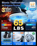 VANMASS 2024【True Military-Grade】 Phone Holders for Your Car 【65 LBS Strongest Suction & Clip】 Ultimate Cell Phone Mount Dashboard Window Vent for iPhone 16 Pro Max 15 14 13 12 Samsung Android Truck