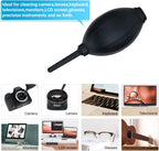 Soft Tip Silicone Super Air Blower Blaster Pump Dust Cleaner Include Micro Fiber Cleaning Cloth, Bulb Blower for Digital SLR Lens Sensor LCD Screens Musical Instruments Keyboards Telescope Filters