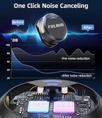 FULAIM X3 Wireless Lavalier Microphone with 32H Charging Case for iPhone/Android/PC, DSP Noise Reduction Mini Lapel Microphone for Video Recording, Vlogging, YouTube, Interview (X3-Case)