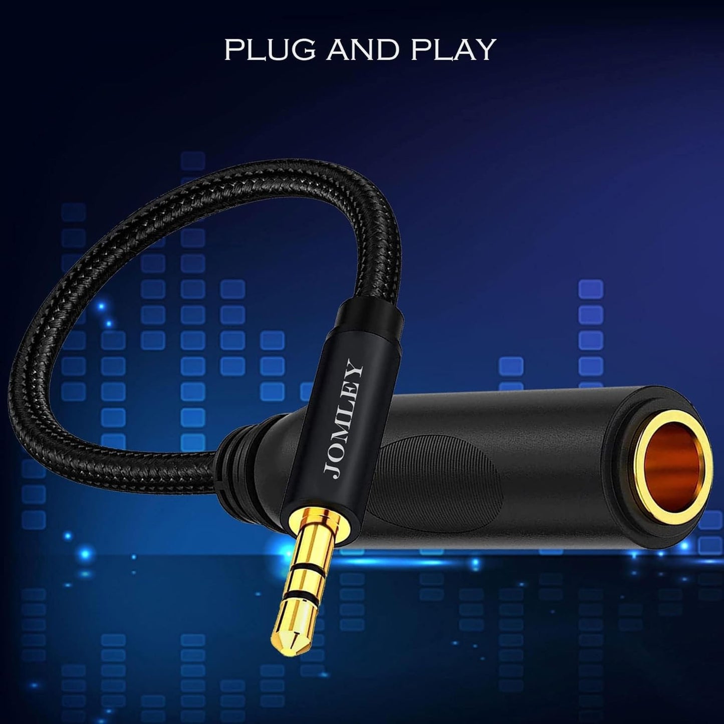 1/4 to 3.5mm Adapter, TRS 6.35mm Female to 3.5mm Male Headphone Adapter, 1/4" Female to 1/8" Male Stereo Audio Cable Adapter for Headphones, Amplifiers, Guitar, Amp - 1 ft