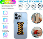 Phone Grip Holder for Hand, Universal Finger Strap Phone Holder, Finger Selfie Grip Compatible with Most Smartphones (Dot Yellow) - 2Pack