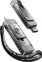 MOVE SPEED 512GB High-Speed 1050MB/s Read Pro Solid State Drives - Dual Ports USB 3.2 +Type C for Mac iOS Android Creators & Photographers