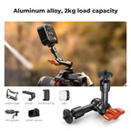 K&F Concept 6" Magic Arm Clamp Kit with 1/4" & 3/8" Thread Screw, Articulating Friction Arm with Camera Clamp Mount for Monitor, LED Light, Webcam, Action Camera