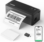 Shipping Thermal Label Printer, 4x6 Portable Label Printer, Bluetooth Label Maker for Small Business, Support iPhone,Android,Windows,Mac,Chromebook,Works with USPS, Ebay,Shopify&More, Black