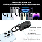 210° Fisheye Lens, Professional Cell Phone Lens for iPhone,Samsung,Pixel,BlackBerry,Ipad,Notebook,Etc,Fish Eye Lens