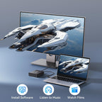 5.25" Blu-Ray/CD/DVD SATA Drive enclosure with USB A/C 3.0, 5.25 drive enclosure, Optical Drive Enclosure, Aluminum Alloy, Hot swappable(Optical Drive not included)