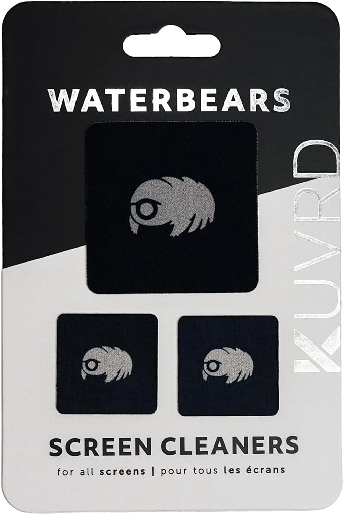 KUVRD Waterbear - Universal Screen Cleaners - Teeny Tiny Cleaning Tools for Your Lenses & Screens - Single PAD Set
