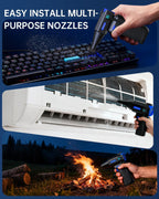 VICNOVA Compressed Air Duster, 150,000RPM Cordless Electric Air Blower with 3-Speed Adjustable Rechargeable with LED Light for Cleaning Car, Computer, PC Keyboard, Gifts for Dad, Man, Him