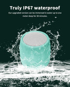 Waterproof Speaker, Small Bluetooth Speaker with Stereo Sound and Robust Bass, Mini Speakers with Hands-Free Call, IPX7 Waterproof, Portable Speakers for Shower, Indoor & Outdoor, Gift for Men, Women