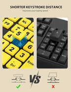 Wireless Keyboard and Mouse Combo - Large Print Ergonomic Keyboard with Wrist Rest, Phone Holder, Sleep Mode, Silent 2.4GHz Keyboard Mouse Set for Computer, Laptop, PC, Mac, Windows - Trueque