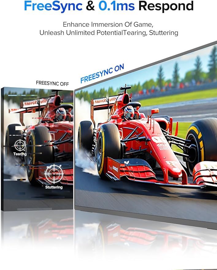 UPERFECT 24.5" 2K Portable Monitor Touchscreen, 165Hz Gaming Monitor FreeSync 0.1ms Fast IPS Large Screen, Built-in 180° Adjustable Stand/VESA, USB-C HDMI Second Screen for Laptop, Phone, Game Console