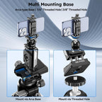 SIRUI Phone Mount for Tripod with Arca Base with 1/4"&3/8" Threaded Holes, Metal Tripod Cell Phone Clamp Holder with 2 Cold Shoes, Smartphone Adapter Compatible with iPhone, Galaxy, Pixel, AM-PH05