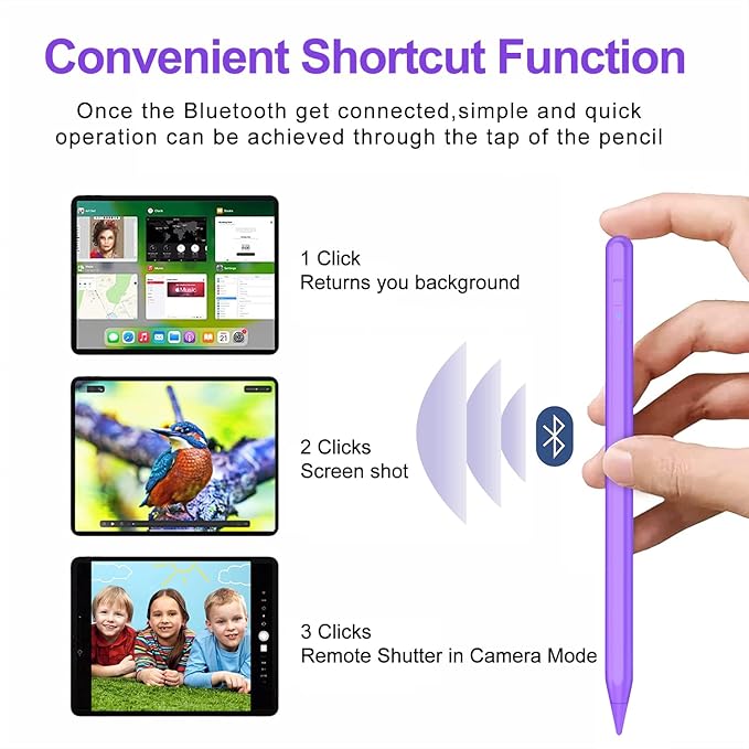 Stylus Pen for iPad 2018-2025 with Palm Rejection, Apple Pencil for Pad11th/10th/9th/8th/7th/6th Gen, iPad Pro 11/12.9 inch, New iPad Air 2025 11&13-inch(M3/2) /5th/4th/3th Gen, iPad mini 6th/5th