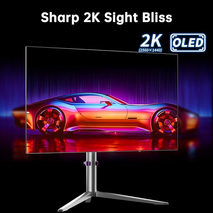 KTC 27-inch OLED Gaming Monitor | QHD 2560x1440P | 240Hz 0.03ms GTG | 1.5M:1 Contrast Ratio | DisplayHDR True Black 400 | 65W USB Type-C | Dual Speakers | Comes with Type-C, HDMI & DP Cables Included