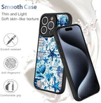AIGOMARA Magnetic Case for iPhone 15 Pro [Compatible with MagSafe] Blue Shell Starfish Ocean Holiday Collage for Women Girls Men Soft TPU Bumper Hack PC Back Heavy Duty Protective Slim Cover