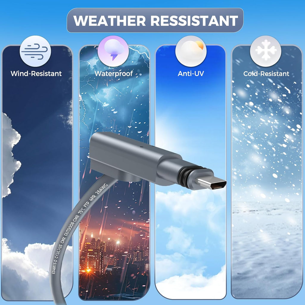 for Starlink Gen 2 Cable 33FT, Waterproof Replacement Cable for Starlink Gen 2 Standard Kit, Fast & Stable Starlink Ethernet Cord V2