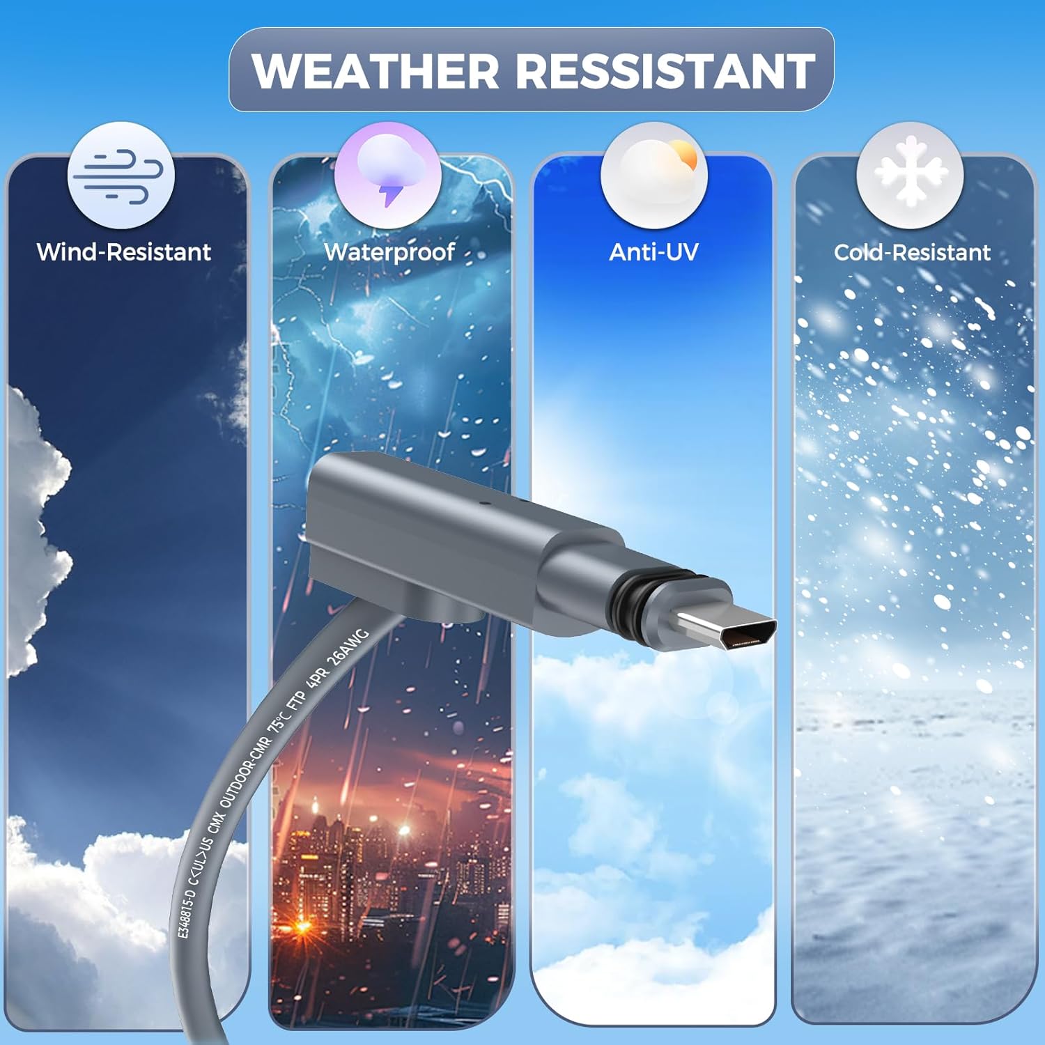 for Starlink Gen 2 Cable 33FT, Waterproof Replacement Cable for Starlink Gen 2 Standard Kit, Fast & Stable Starlink Ethernet Cord V2