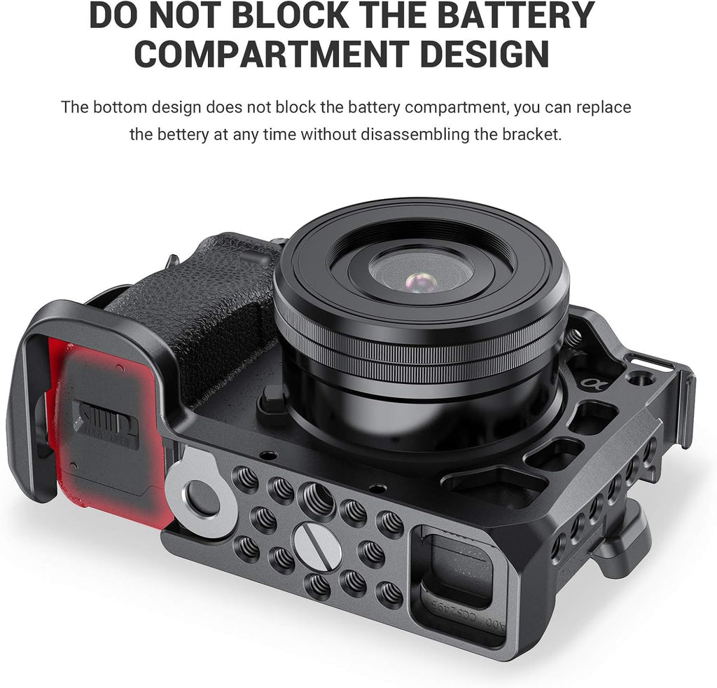 SMALLRIG Cage for Sony Alpha A6600/ILCE 6600 Mirrorless Camera with Cold Shoe Mounts - CCS2493