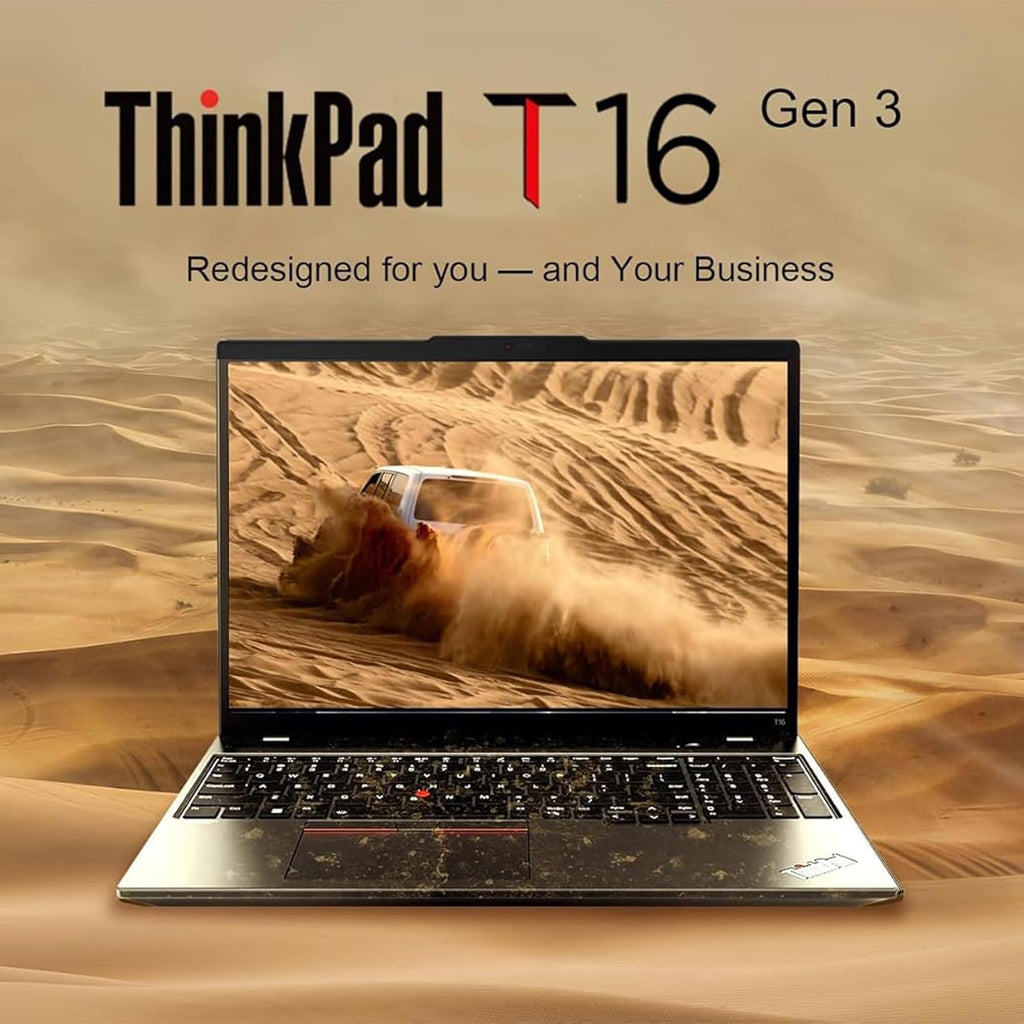 Lenovo ThinkPad T16 Gen 3 Business Laptop 16” FHD+ Display, Intel Ultra 5-125U (Beats i7-1355U), 16GB DDR5 RAM, 512GB SSD, 5MB Webcam, WiFi 6E + BT, RJ-45, HDMI, Win 11 Pro, 3 Yr Wty, Copilot, Black