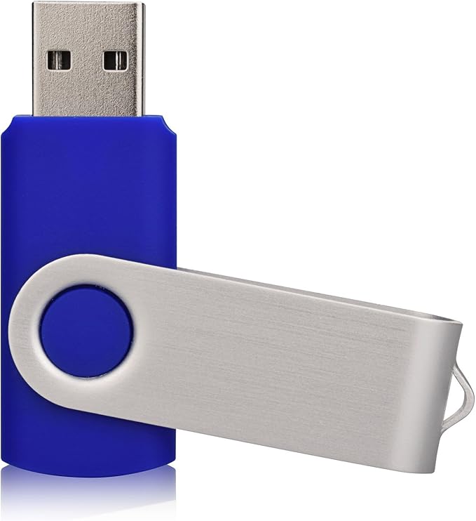 50 Pack USB 2.0 Flash Drives - 32GB Memory Stick, Blue