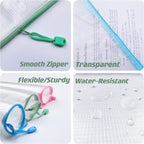 Oaimyy-20 Pcs 8"x 10" Inch Mesh Zipper Pouch Bags, Zipper Bags for Organizing Storage, Zipper Pouches, Letter Size, File Bags for School,Puzzle, Board Games and Office Supplies (Color)