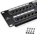 Cable Matters [UL Listed] 48 Port Patch Panel Rackmount or Wall Mount 19-Inch, 2U Cat6 Network Patch Panel for 10 Gigabit Ethernet, 110 or Krone Impact Tools Compatible