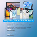 Dual USB C Headphone and Charger Adapter for iPhone 16,Dual USB C AUX + Charger Dongle Splitter Adapter Compatible with iPhone 16/16 Pro/16 Pro Max/15/15Pro/15Pro Max Support Call+Charging( 2Pack)